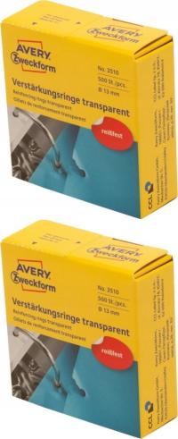Pierścienie wzmacniające Avery 13mm 500szt x2