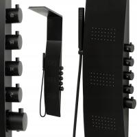 CZARNY PANEL PRYSZNICOWY NATRYSKOWY SANNIT NEO2 DO KABINY PRYSZNICOWEJ 150