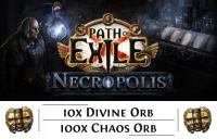 Path of Exile PoE Liga Necropolis SC 10x Divine Orb + 100x Chaos Orb [PC]