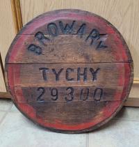 Бочонок пивоваренный завод Tychy Tichau Brewery 29300 крышка подвеска интересная!