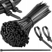 OPASKI ZACISKOWE TRYTKI CZARNE 100 SZTUK 3X200mm MOCNE TRYTYTKI KABLOWE