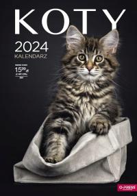 Kalendarz 2024 ścienny A3 Koty