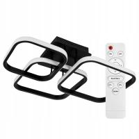 Lampa Sufitowa LED PLAFON Żyrandol 110W z Pilotem Czarna do Salonu Pokoju