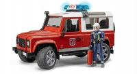 BRUDER 02596 Straż pożarna Land Rover Defender DŹWIĘK Strażak z akcesoriami