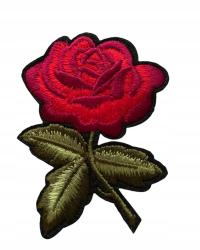 Naszywka Aplikacja Termo Kwiat Róża naprasowana na ubranie łata łatka