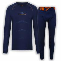 KOMPLET MĘSKI ciepły termiczny długi kalesony longsleeve granat Henderson