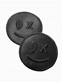 Naszywka Aplikacja czarna Emotka naprasowanka termo łatka 2 szt.