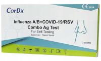 Быстрый тест на COVID 19 грипп A B, RSV COMBO CORDX