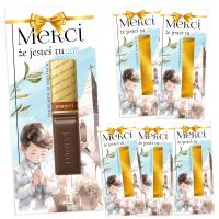 PODZIĘKOWANIA DLA GOŚCI MERCI NA KOMUNIĘ ŚLUB CHRZEST WESELE - 6 SZTUK [12]