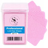 Ватные тампоны без пыли перфорированная коробка 200шт розовый SEOL косметика