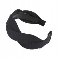 Повязка для волос черная широкая оплетка плетеный тюрбан узел классический