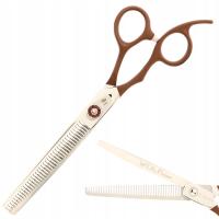 Degażówki do strzyżenia psów fryzjerskie groomerskie 7,0 proste psi fryzjer