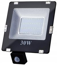 Lampa LED Naświetlacz 30W 2100lm Czujnik Ruchu IP6