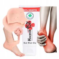 Maść na pękające pięty z MOCZNIKIEM + żelowe osłonki skarpetki podpiętki