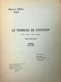 M. Ravel LE TOMBEAU DE COUPERIN Partytura (W. Krzemieński)