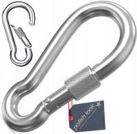 Karabińczyk do lin karabinek strażacki ocynkowany budowlany 10x100mm 180kg