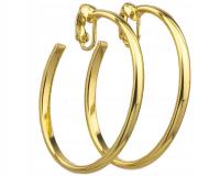 Duże Klipsy Koła Pozłacane COLIBRA Kółka 5 cm na Ucho Tradycyjne Solidne