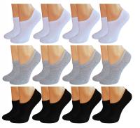 12x Skarpetki damskie bawełniane stopki MIX