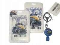 Identyfikator Etui Holder na kartę Smycz UHOO 7229-4 Old Car Blue