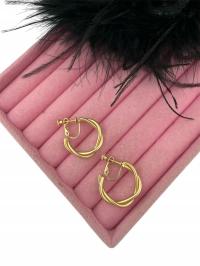 Francuskie klipsy koła złote codzienne c69