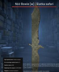 NÓŻ KOSA BOWIE Siatka Safari Mesh Knife PB / FT CSGO CS2 skin