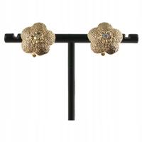 Klipsy do Uszu ZŁOTE KONICZYNY Z CYRKONIĄ Lolita Akcesoria