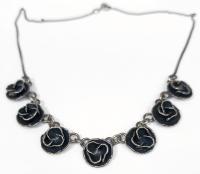 Polska, Srebrny naszyjnik z motywem róż Rytosztuka, srebro