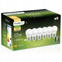 6x Żarówka LED E27 P45 MAŁA KULKA 8W = 60W 3000K Ciepła Barwa CCD LUMILED