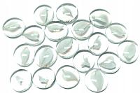 СТЕКЛЯННЫЕ ПАСТИЛКИ БЕЛЫЕ КАПЛЕВИДНЫЕ ПРОЗРАЧНЫЕ 2 СМ 50ШТ