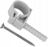 OBEJMA UCHWYT PLASTIKOWY DO RURY PP BOCZNY POJEDYNCZY 20 MM PP-R WYTRZYMAŁA