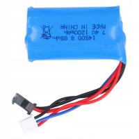 Bateria litowa 7,4 V 1200 mAh 5C z czarną wtyczką SM Bateria Lipo 14500 do