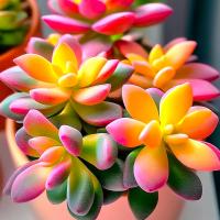 Anacampseros Rufescens Sunrise мини редкий красочный суккулент пестрые листья