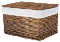 Skrzynia wiklinowa z wyściółką Koszoplotka wenge 58x43x35h