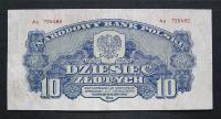 10 złotych 1944 seria - seria Ao 725482 ( owe )