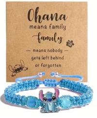 BRANSOLETKA STITCH SZNURKOWA PLECIANA REGULOWANA PREZENT