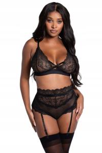 High pants komplet bielizny czarny