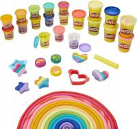 Play-Doh Happy Colors 21 Słoiki - Kreatywna Zabawa dla Dzieci F5735
