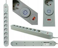 PRZEDŁUŻACZ LISTWA PRZECIWPRZEPIĘCIOWA 8 GNIAZD 3M PLASTROL
