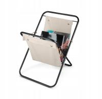 Стойка для журналов бежевый черный