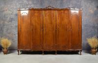 ROZKŁADANA SZAFA PO RENOWACJI RZEŹBIONA LITE DREWNO ORZECHOWE DOSTAW MONTAŻ