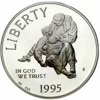 USA. 1 dolar 1995, Wojna domowa – SREBRO