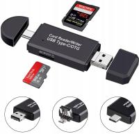 3w1 czytnik kart SD microSD USB C micro USB 3.0
