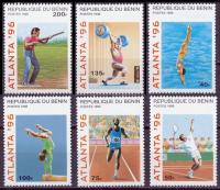 Benin 1996 Znaczki 764-9 ** sport igrzyska olimpijskie Olimpiada tenis