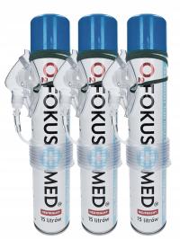 Tlen inhalacyjny FTL2 FokusMed NEUTRALNY 15L - Zestaw 3 Sztuki