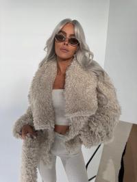 Kurtka damska LAMANUEL DRAMATIC beż ONE SIZE