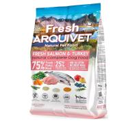 Полумягкий корм ARQUIVET FRESH 75% мясо лосось индейка без курицы 2,5 кг