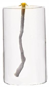 SZKLANA PRZEZROCZYSTA ŚWIECA LAMPA OLEJOWA 12,5cm