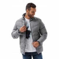 Куртка мужская зимняя утепленная серый меланж C552 XL