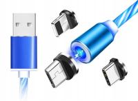 Zestaw kabli USB - USB typ C / microUSB / Lightning Begli