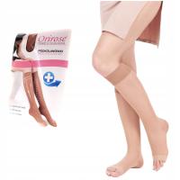 Orirose bezpalcowe PODKOLANÓWKI uciskowe PRZECIWŻYLAKOWE 2st. 18-22mmHg